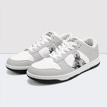 Skull & Letter Dunk Low Leather Sneakers