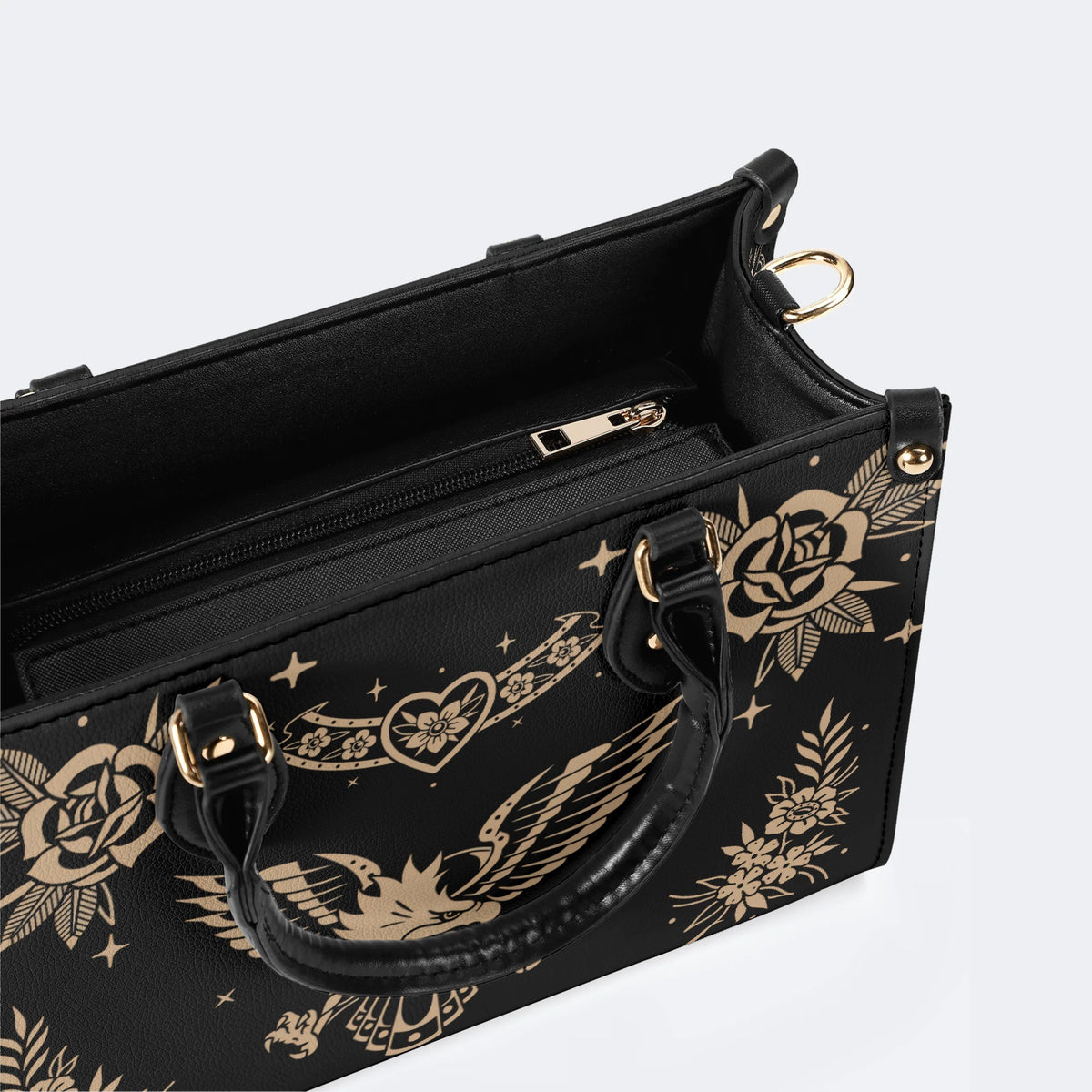 Golden Eagle Print - Leather Handbag