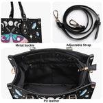 Death Moth Under The Stars - Leather Handbag