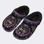 Rose Flame Panther Print - Removable Fur Lined Slippers/Sandals