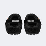 Gothic Sugar Skull - Fur Lined Slippers/Sandals