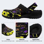 Vibrant Graffiti Splash - Fur Lined Slippers/Sandals