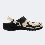 Spooky Bat Pattern - Fur Lined Slippers/Sandals