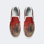 Weird Blood Dark Horror Gothic Halloween Vintage Art Print - Slip On Shoes