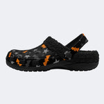 Bat Moon Star Pattern - Fur Lined Slippers/Sandals