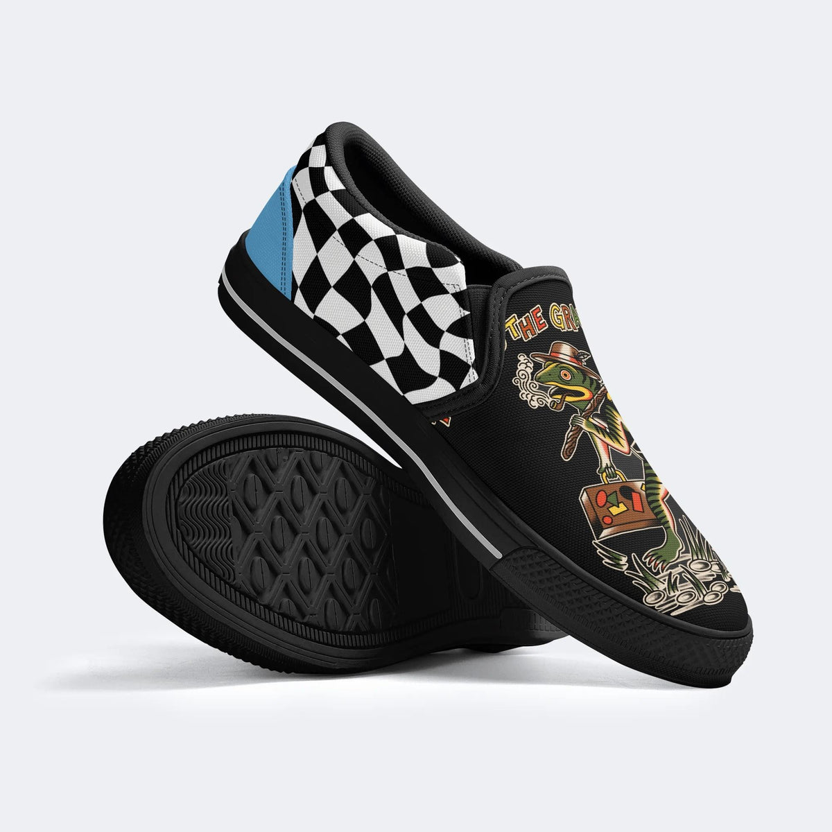 Frog Hike Print - Slip On Shoes