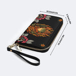 Flame Cowboy Frog Print - Leather Wallet