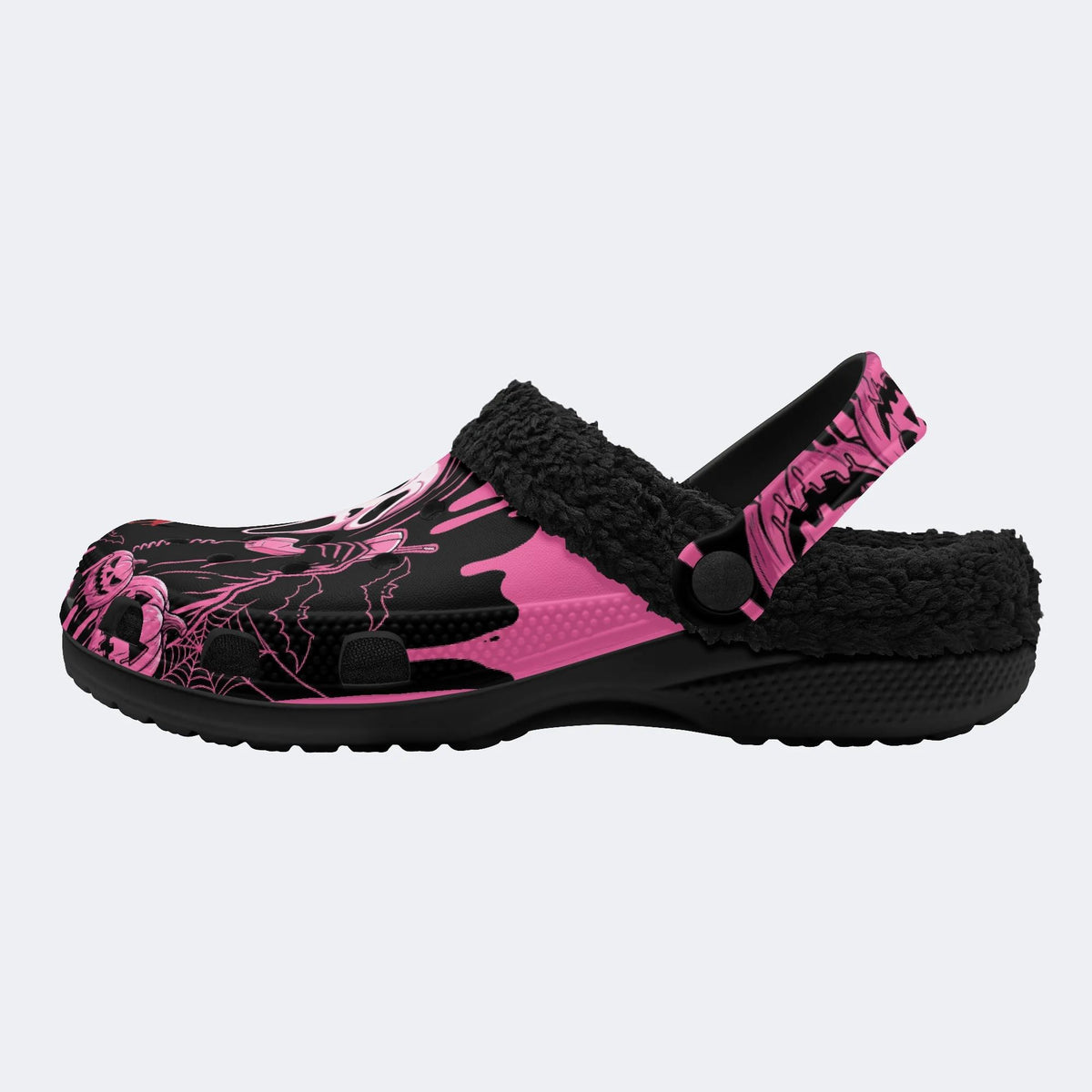 Spooky Pink Ghostface - Fur Lined Slippers/Sandals