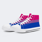 Chaussures montantes en toile avec drapeau de la fierté bisexuelle