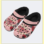 Death Moth Funny Print - Colorable Fur Lined Slippers/Sandals