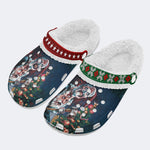 Christmas Terrifier Print - Fur Lined Slippers/Sandals