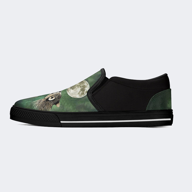 Three Raccoons Vintage Graphic - Slip On Shoes