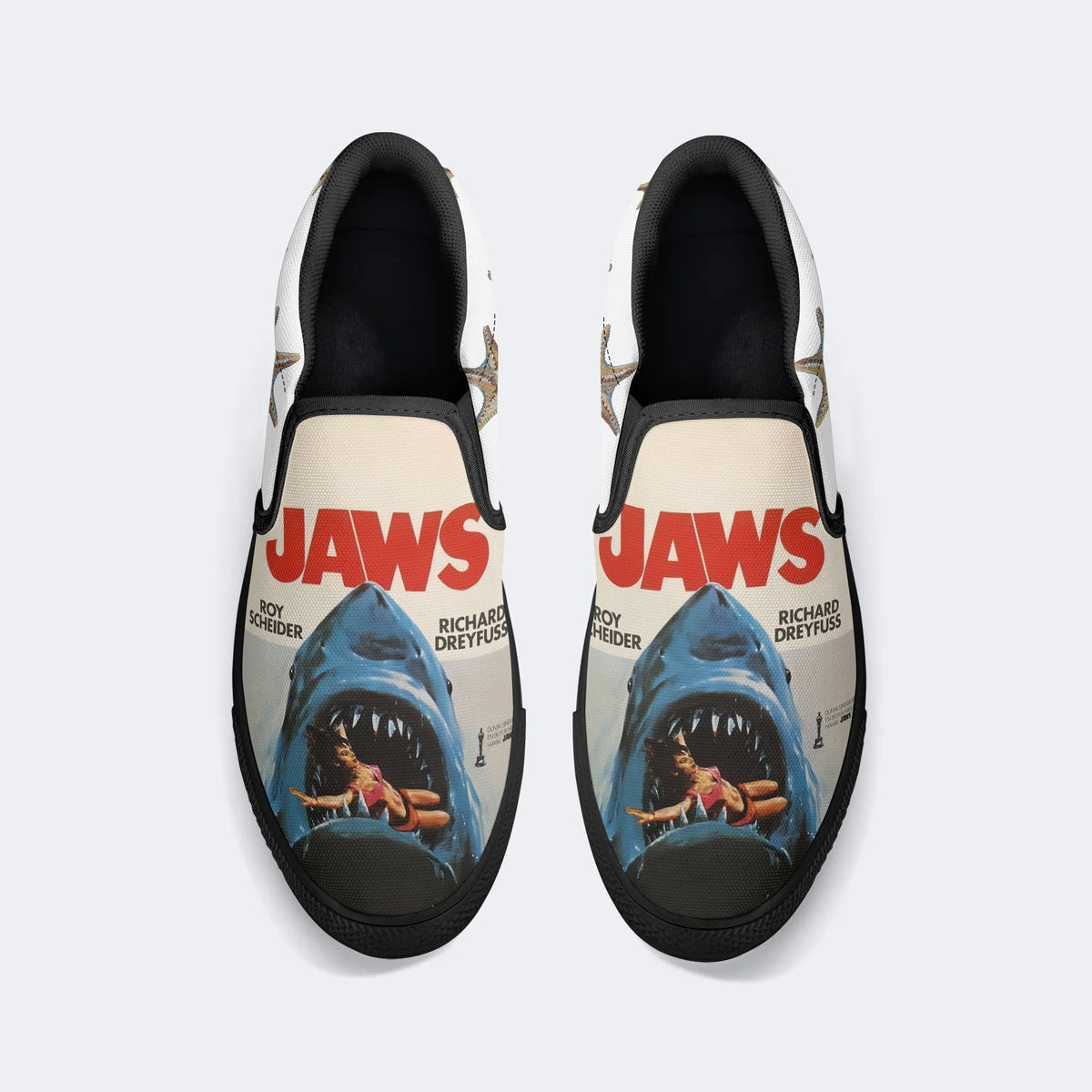 Jaws Retro Poster Unisex Classic Print - Slip On Shoes