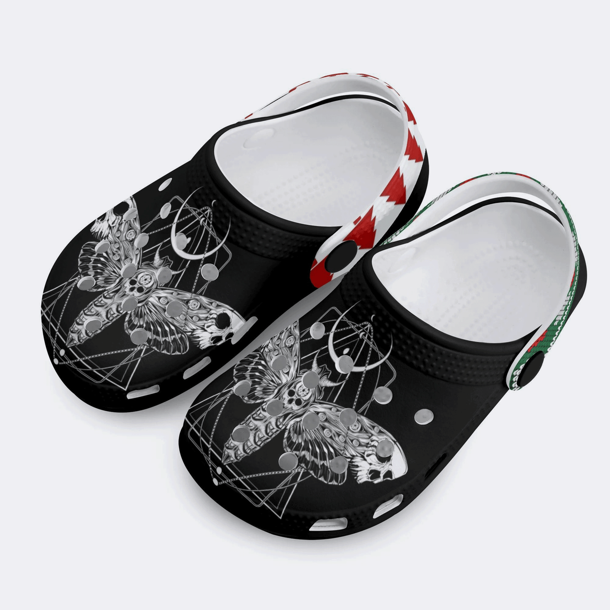 Surreal Death Moth&Skull - Kid's Slippers/Sandals