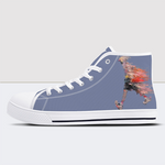 'Go' Print High Top Canvas Shoes