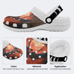 Skull Horror Print - Fur Lined Slippers/Sandals