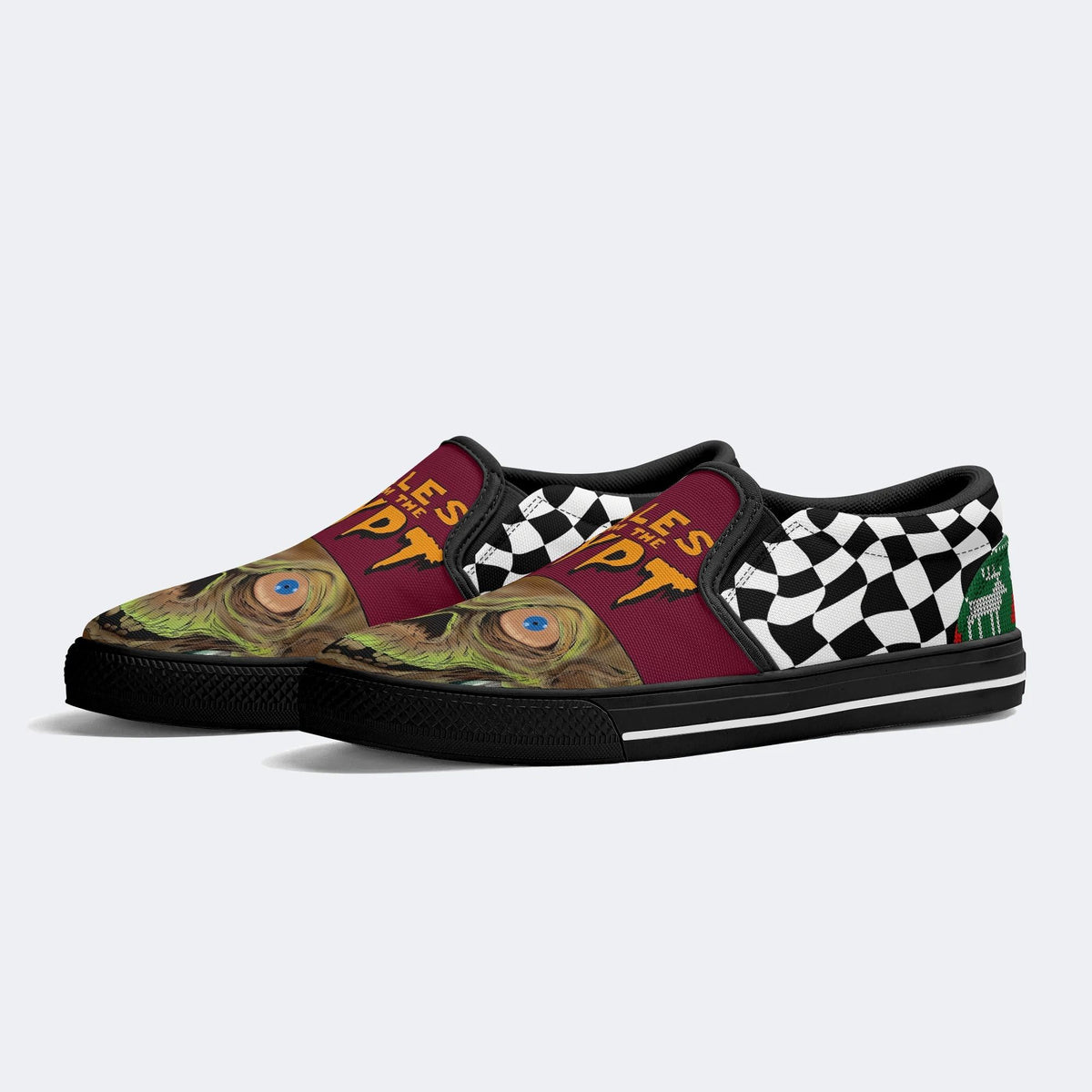 Unisex Tales Crypt Zombie Art Print - Slip On Shoes