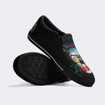 Unisex Skull Graphic Print - Slip On Shoes