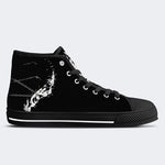 Unisex Schwarzer Metall Pinhead Druck - High Top Canvas