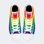 Gilbert Pride Flag High Top Canvas Shoes