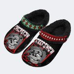 Horror Movie Graphic Print - Fur Lined Slippers/Sandals