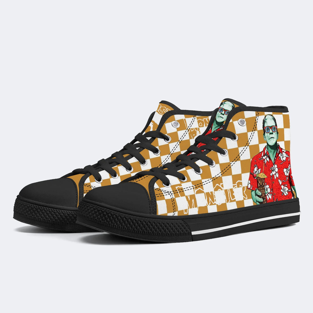 Unisex Monster Print - High Top aus Canvas