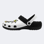 Street Graffiti Robot - Fur Lined Slippers/Sandals