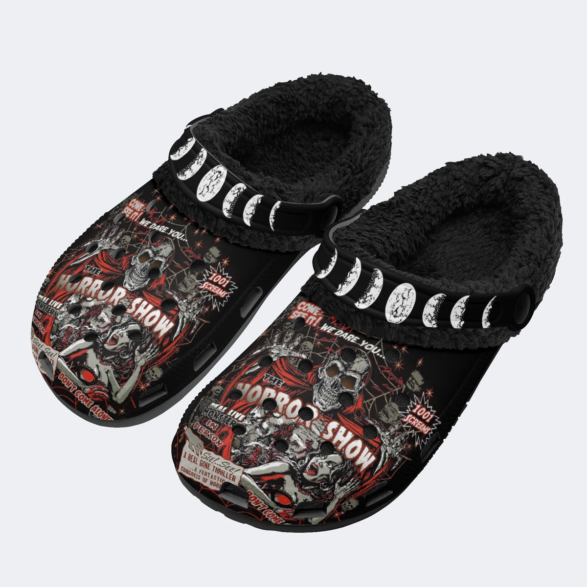 Horror Movie Prints - Fur Lined Slippers