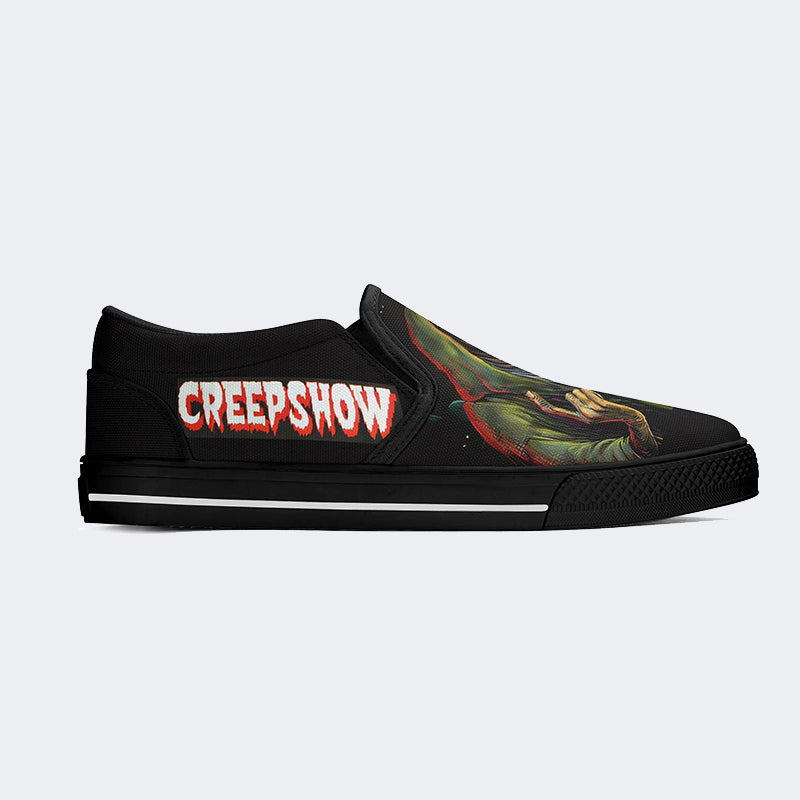 Horror Movie Vintage Graphic Print - Slip On Shoes