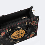 Moths Under The Moon - Leather Handbag