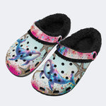 Colorful Whale And Starfish - Fur Lined Slippers/Sandals
