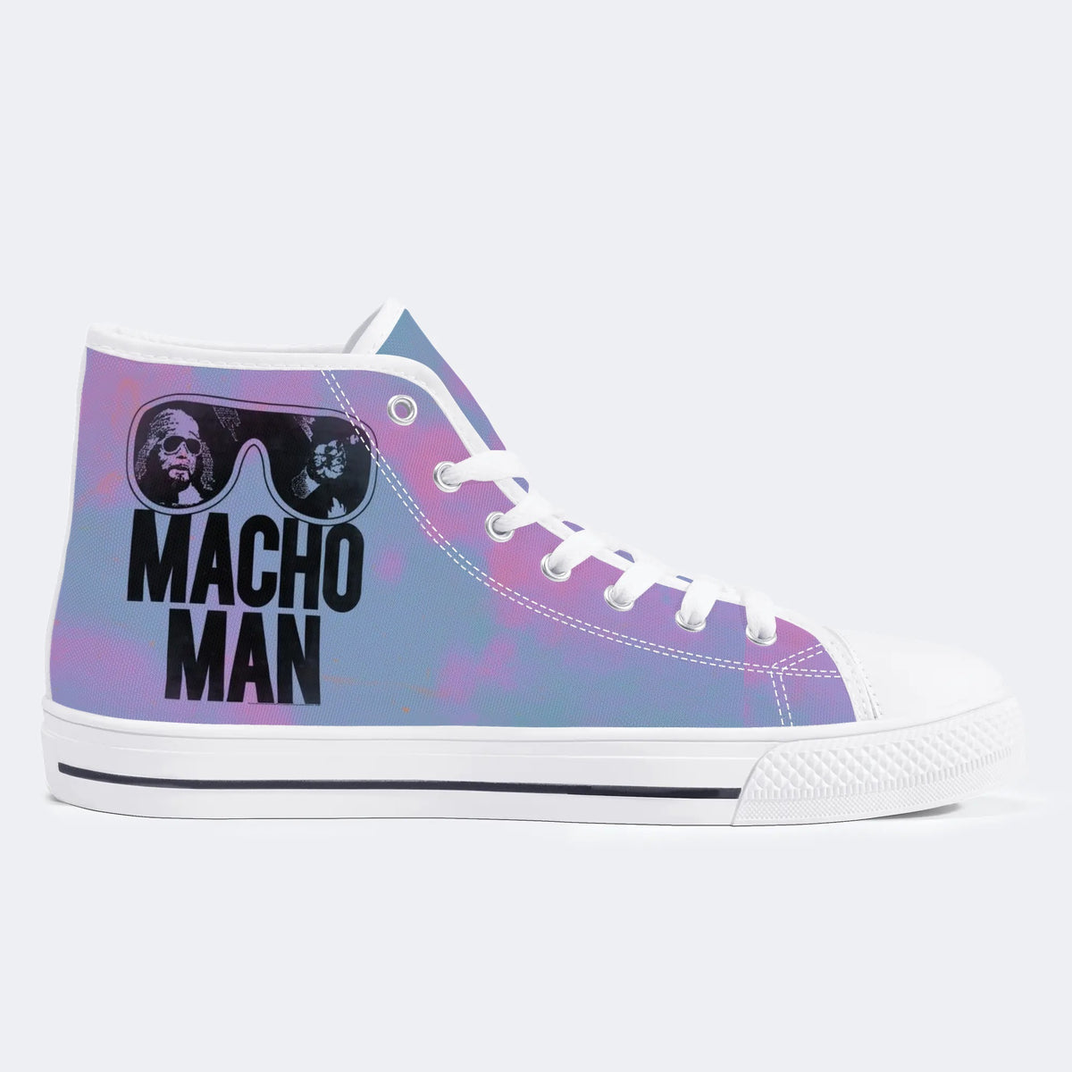 Macho Man Retro Unisex Print - High Top Canvas