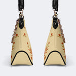 Heart Eyes Print - Leather Crossbody Bag