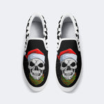 Skull Santa Print - Slip On Shoes