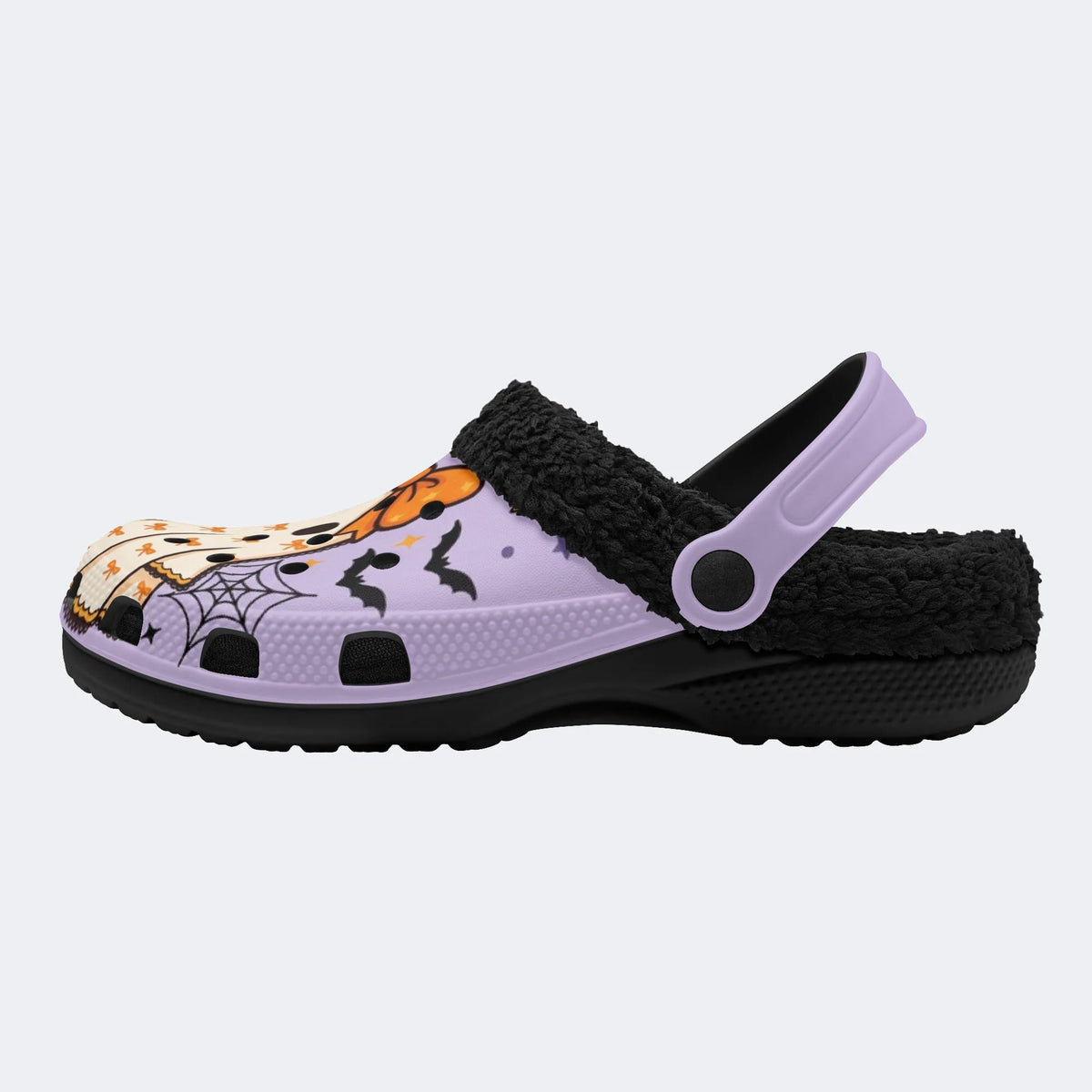 Purple Ghost Trick - Fur Lined Slippers/Sandals
