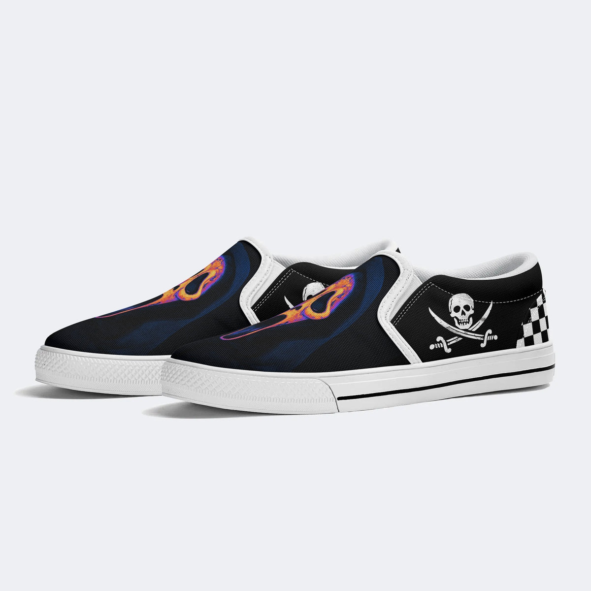 Scream The Grim Reaper Is Coming Print - Slip On Shoes