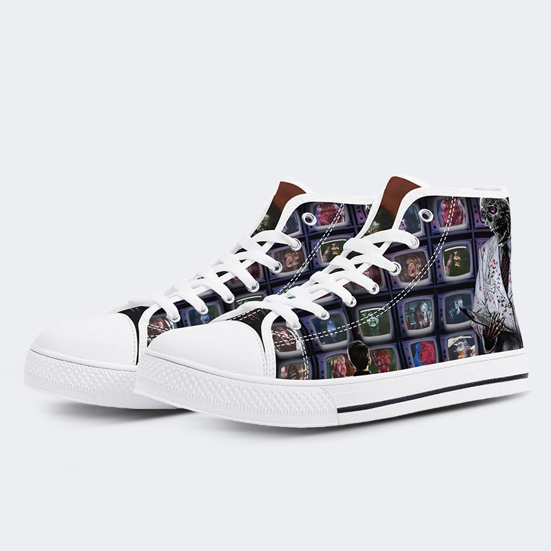 Hommage an den Kult-Horror der 80er - High Top Canvas