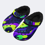 Neon Swirl Marble - Fur Lined Slippers/Sandals