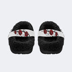 Skull Thorn Rose - Fur Lined Slippers/Sandals