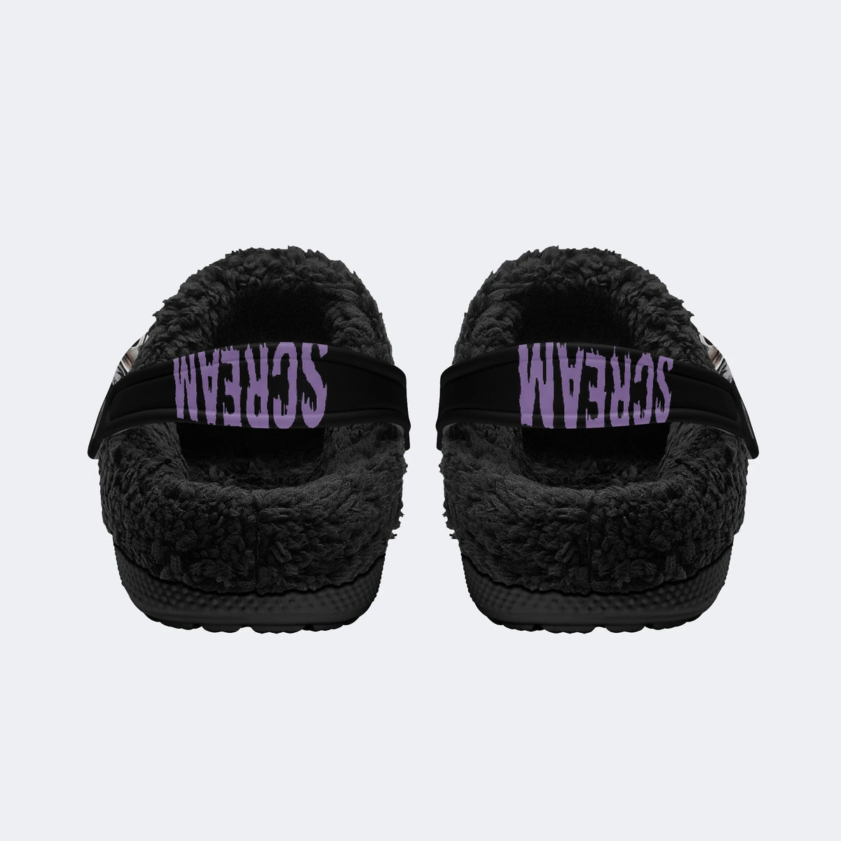 Gothic Scream Ghostface Knife Purple Smoke - Fur Lined Slippers/Sandals