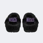 Gothic Scream Ghostface Knife Purple Smoke - Fur Lined Slippers/Sandals