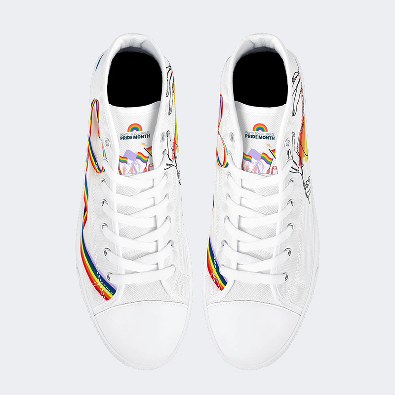 Pride Month High Top Canvas Shoes