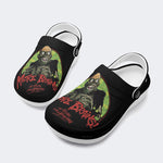 Unisex More Brains Print - Slip On Slippers/Sandals