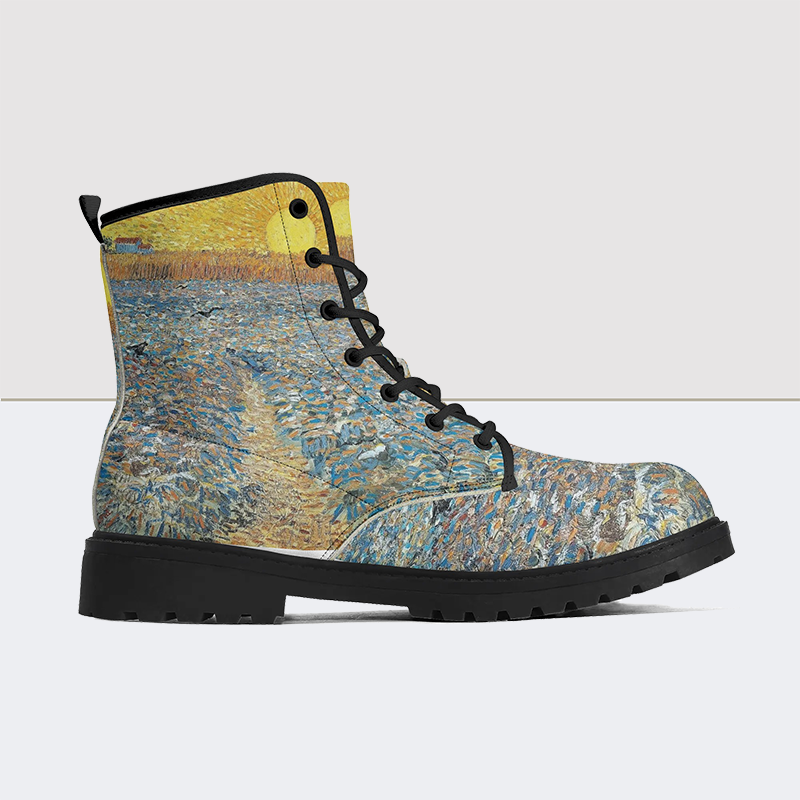 Bottes en cuir pour femmes Le Semeur de Vincent Van Gogh 