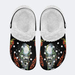 Horror Alien Print - Fur Lined Slippers/Sandals