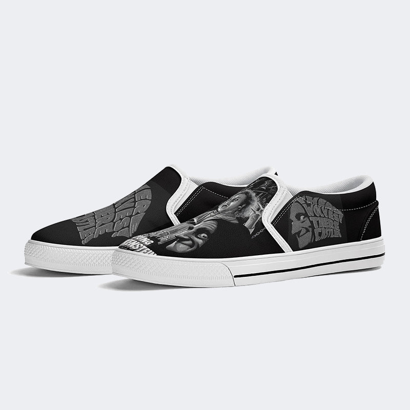 There Wolf There Castle Print - Slip On Shoes