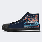 Amity Island Retro Unisex - High Top Canvas