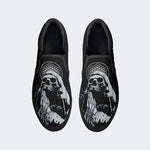 Unisex Skull Print - Slip On Shoes