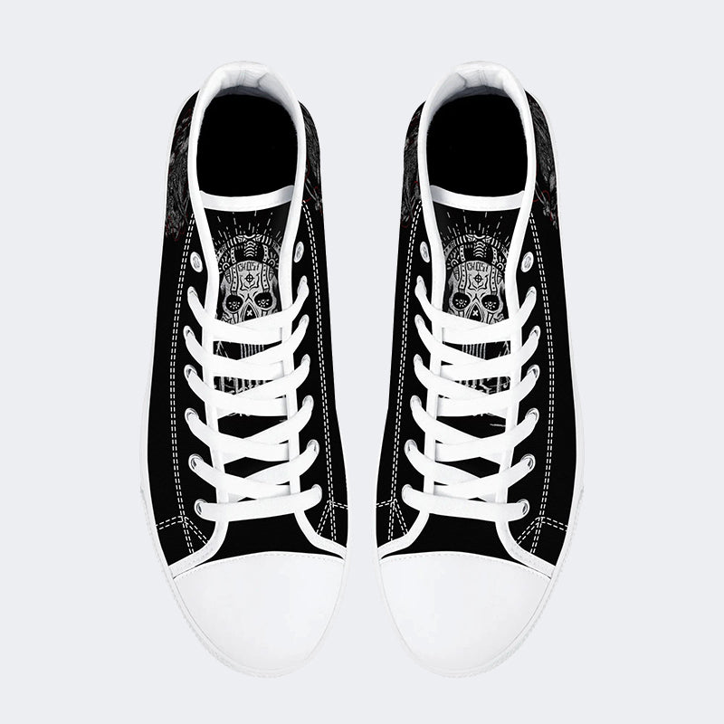 Unisex Totenkopf Druck - High Top Canvas