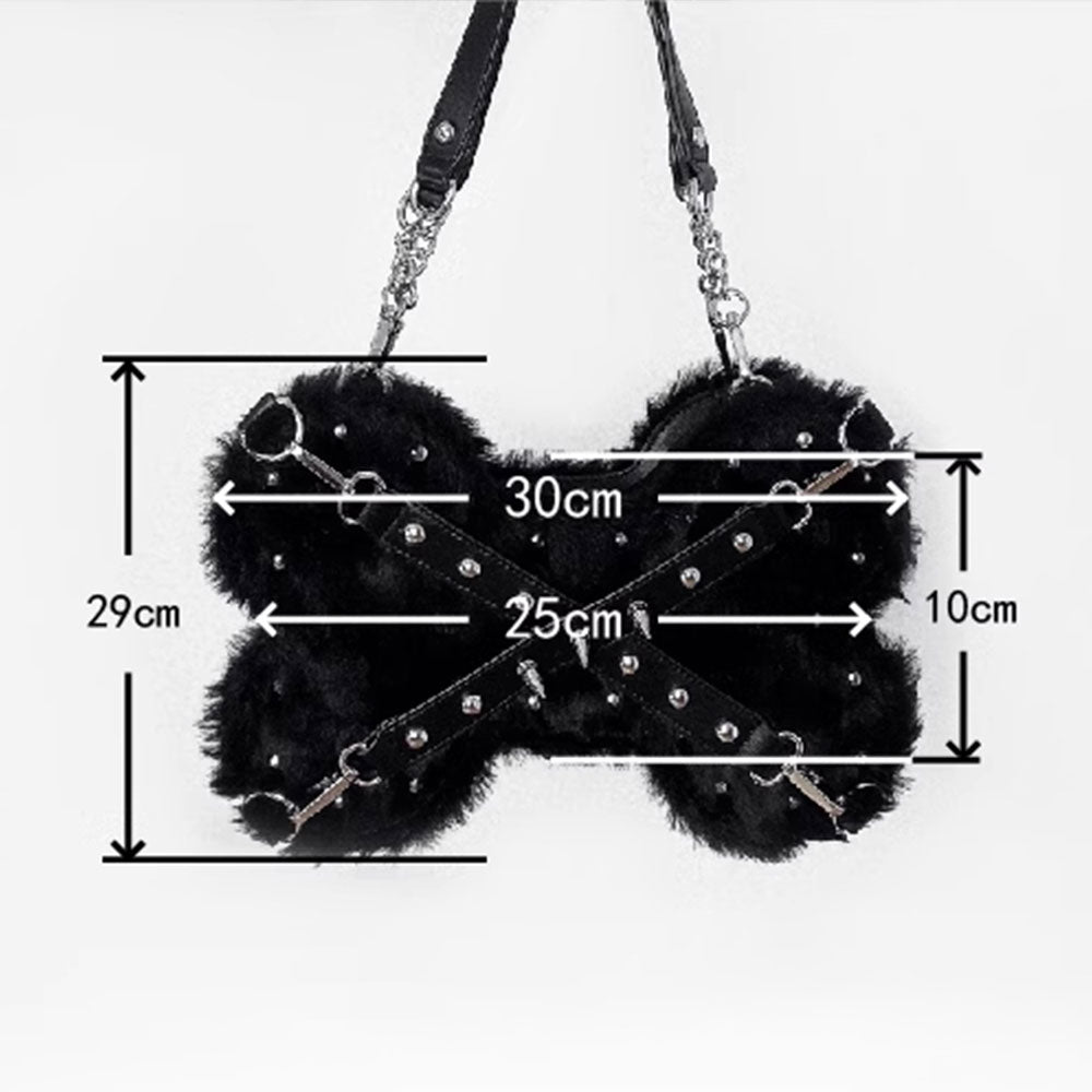 Plush Bone Rivet Tote Bag